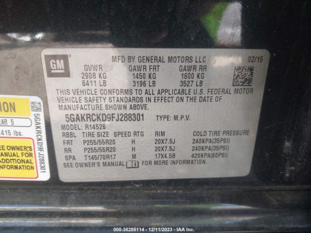 5GAKRCKD9FJ288301 Buick Enclave Premium