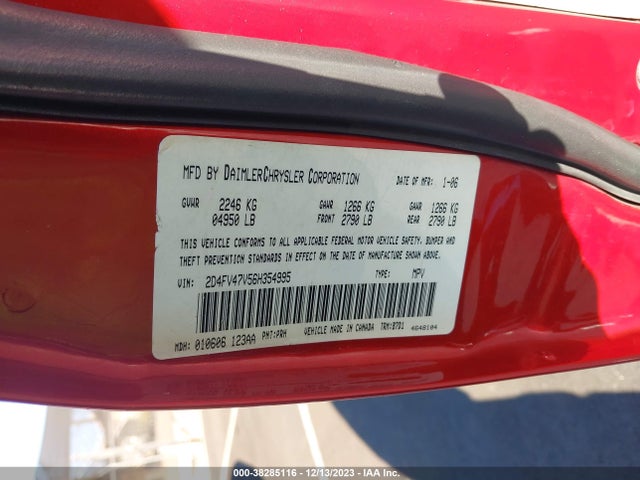 2006 DODGE MAGNUM VIN: 2D4FV47V56H354995
