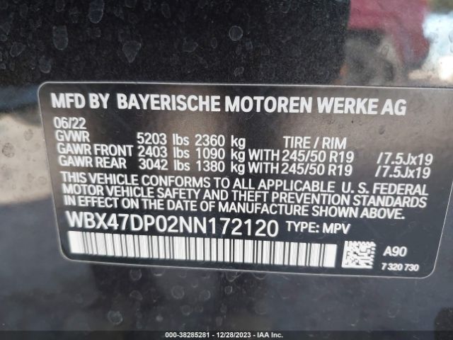WBX47DP02NN172120 BMW X3 Sdrive30i