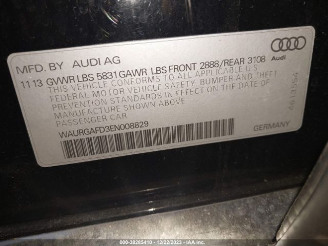 WAURGAFD3EN008829 Audi A8 L 3.0t