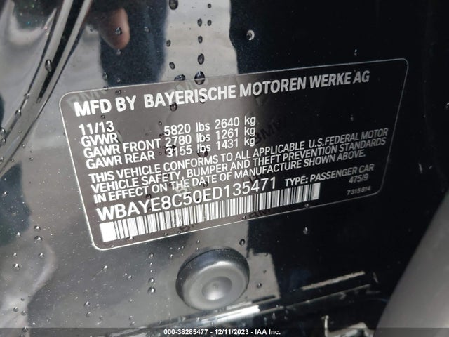 BMW ALPINA B7 2014 WBAYE8C50ED135471 Image 9