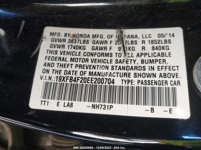 Honda CIVIC HYBRID 2014 19XFB4F20EE200704 Image 9