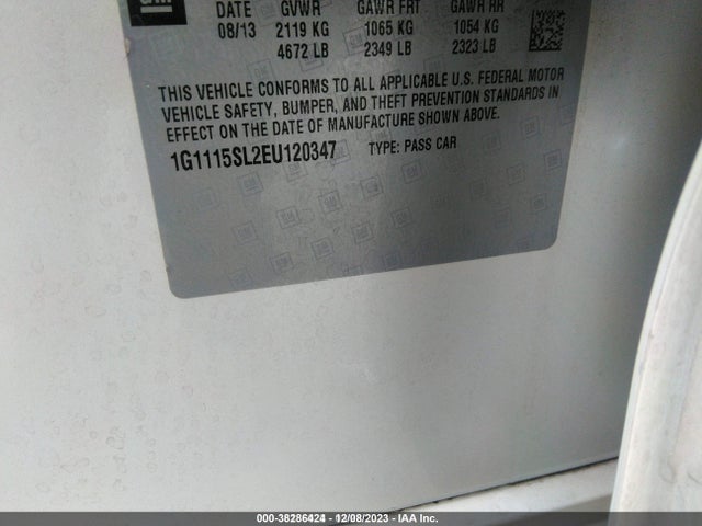 1G1115SL2EU120347 Chevrolet IMPALA 1LT