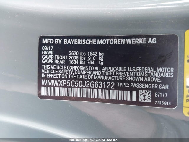 2018 MINI HARDTOP WMWXP5C50J2G63122 Photo 8
