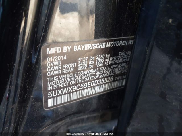 5UXWX9C59E0D35526 BMW X3 Xdrive28i
