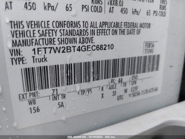 Ford F-250 Lariat 2016 1FT7W2BT4GEC68210 Image 9