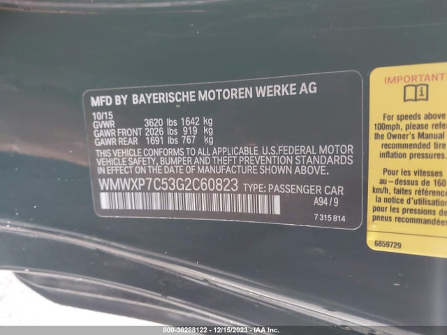 2016 MINI COOPER HARDTOP WMWXP7C53G2C60823 Photo 8