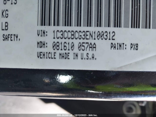 Chrysler 200 Limited 2014 1C3CCBCG3EN100312 Image 9