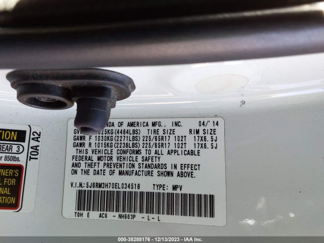 5J6RM3H70EL034518 Honda Cr-v Ex-l