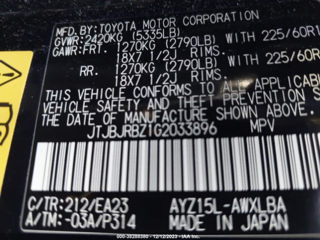 2016 LEXUS NX 300H JTJBJRBZ1G2033896 Photo 8