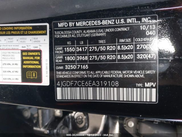 4JGDF7CE6EA319108 Mercedes-Benz Gl 450 4matic