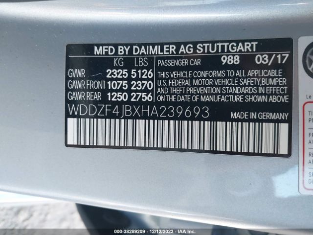 WDDZF4JBXHA239693 Mercedes-Benz E 300
