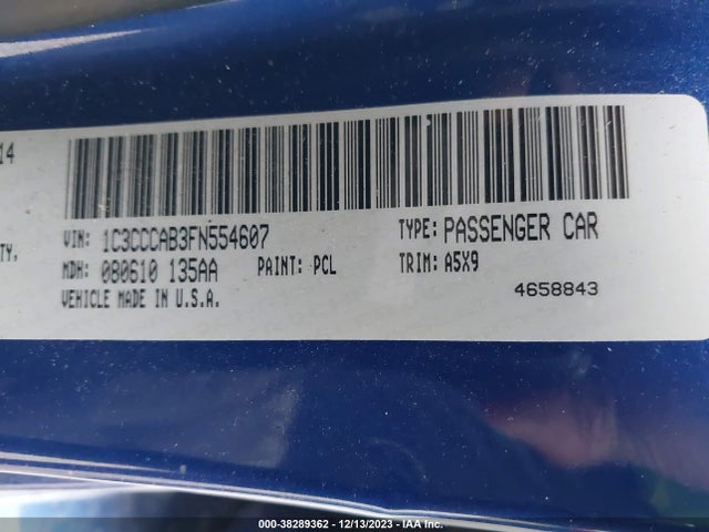 1C3CCCAB3FN554607 Chrysler 200 Limited
