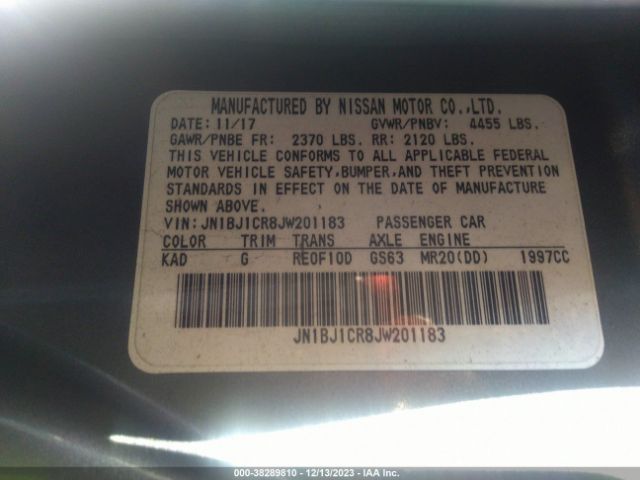 JN1BJ1CR8JW201183 Nissan Rogue Sport Sl
