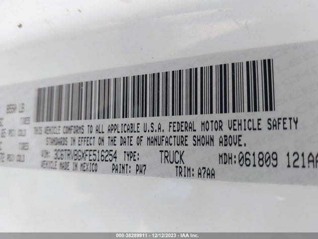 RAM Promaster 1500 2015 3C6TRVBGXFE516254 Image 9