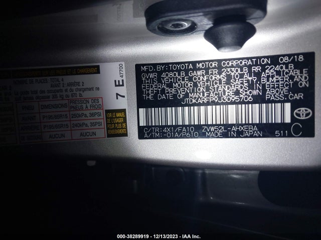 Toyota Prius Prime Plus 2018 JTDKARFP9J3095706 Image 9