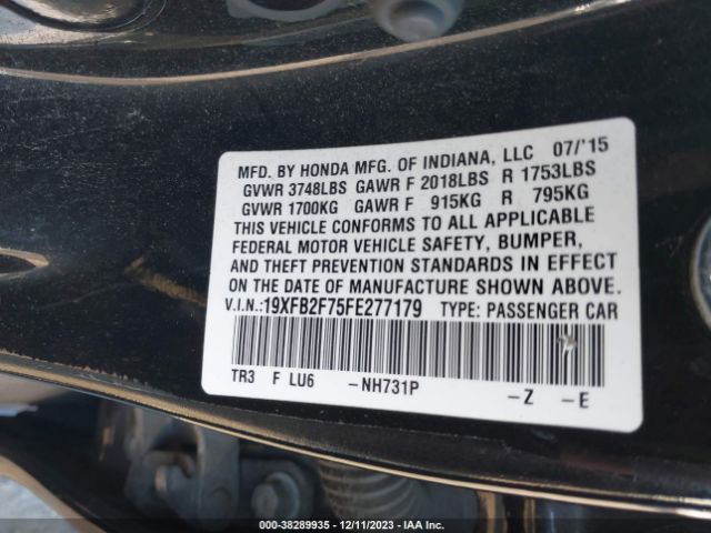 19XFB2F75FE277179 Honda CIVIC SE