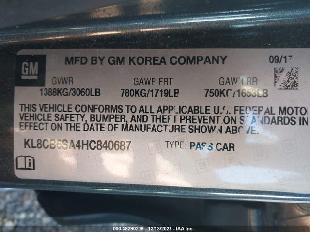 Chevrolet Spark Ls Cvt 2017 KL8CB6SA4HC840687 Image 9