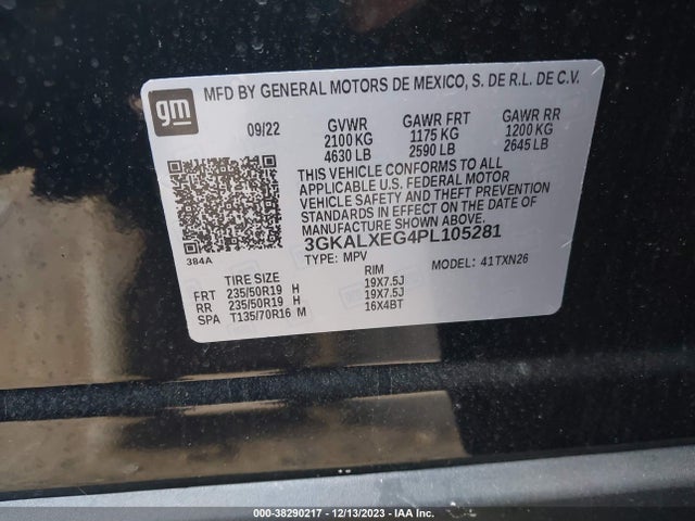 GMC Terrain Awd Denali 2023 3GKALXEG4PL105281 Image 9
