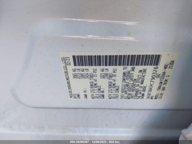 5N1BT3BA5PC790326 Nissan Rogue Sv Fwd