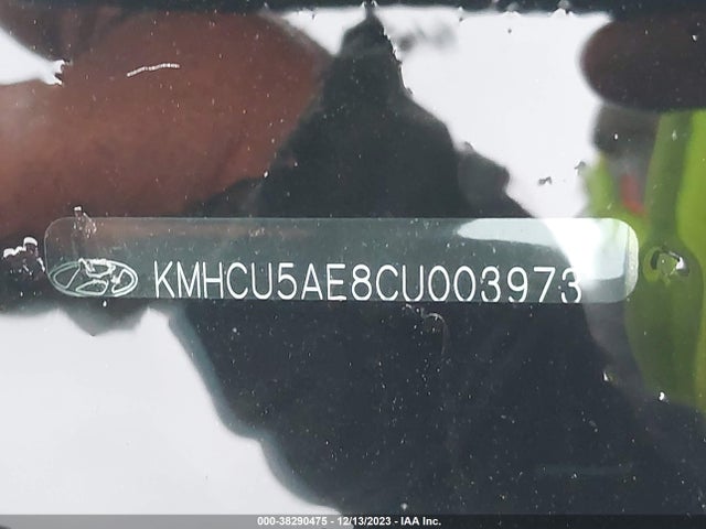 2012 HYUNDAI ACCENT SE VIN: KMHCU5AE8CU003973