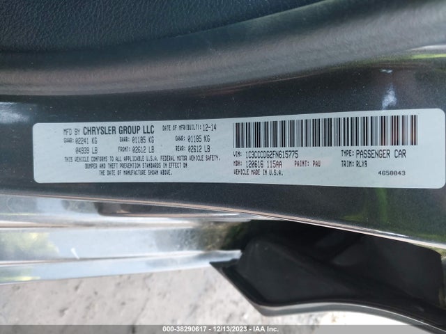 Chrysler 200 S 2015 1C3CCCDG2FN615775 Image 9