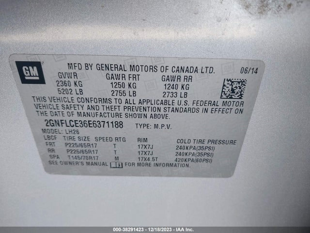 Chevrolet Equinox 2lt 2014 2GNFLCE36E6371188 Image 9