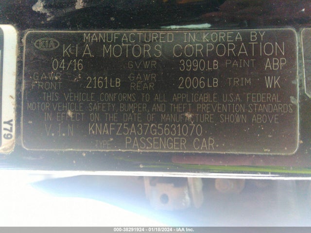 KIA FORTE SX 2016 KNAFZ5A37G5631070 Image 9