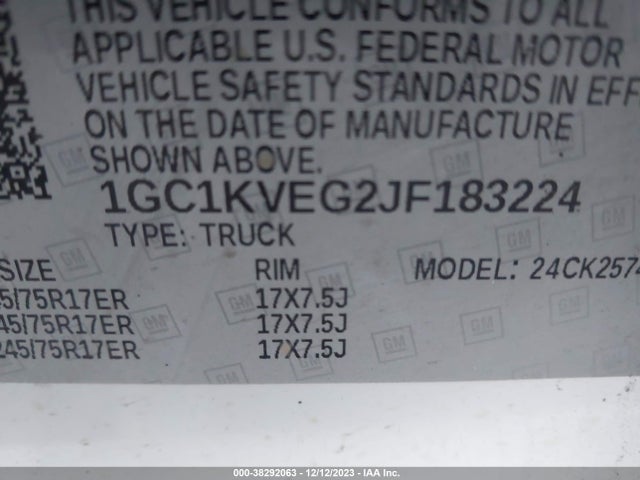 Chevrolet Silverado 2500hd Lt 2018 1GC1KVEG2JF183224 Image 9