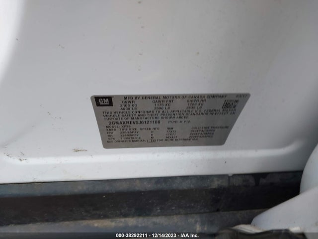 Chevrolet EQUINOX LS 2018 2GNAXREV5J6121180 Image 9