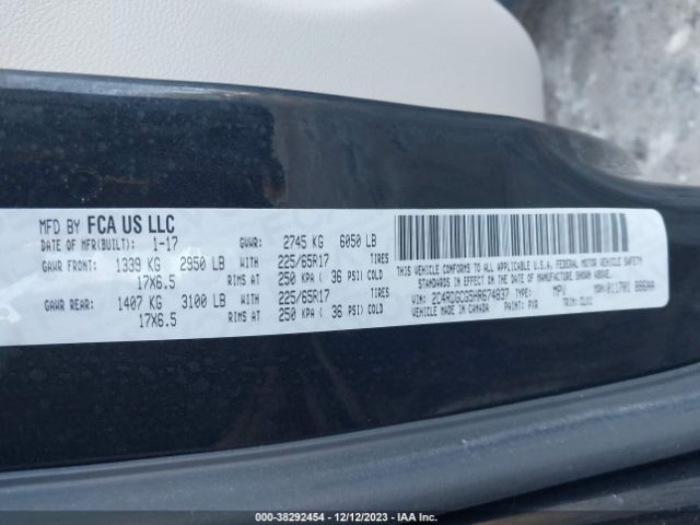 2C4RDGCG5HR674837 Dodge Grand Caravan Sxt