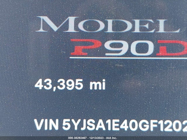 Tesla Model S 90d/p100d/p85d/p90d 2016 5YJSA1E40GF120206 Image 14