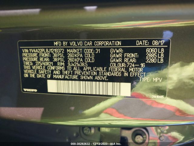 2018 VOLVO XC90 YV4A22PL8J1219372 Photo 8