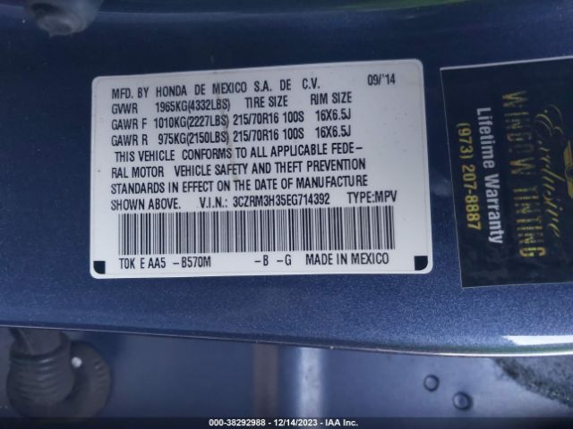 3CZRM3H35EG714392 Honda CR-V LX