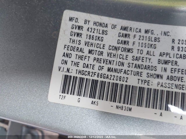 Honda Accord Ex-l 2016 1HGCR2F86GA220602 Image 9