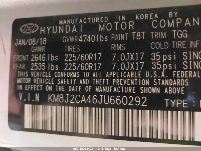 Hyundai TUCSON SE 2018 KM8J2CA46JU660292 Image 9