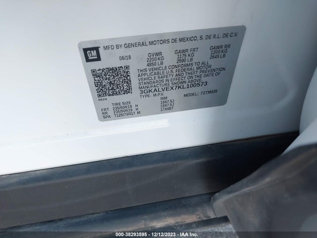 GMC Terrain Slt 2019 3GKALVEX7KL100573 Image 9