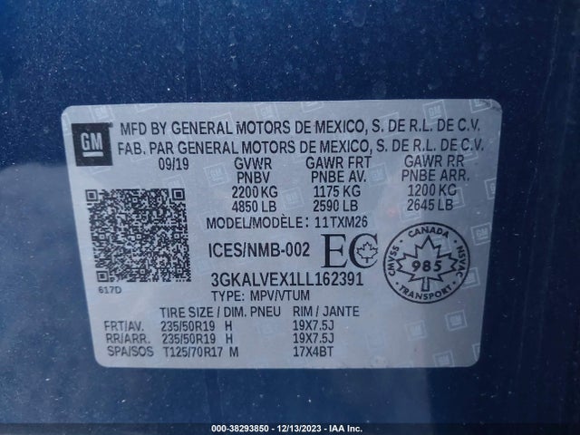GMC Terrain Awd Slt 2020 3GKALVEX1LL162391 Image 9