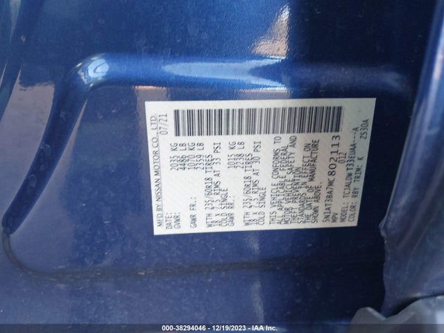 2021 NISSAN ROGUE SV FWD VIN: 5N1AT3BA7MC802113