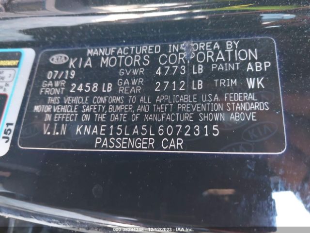 KNAE15LA5L6072315 KIA Stinger Gt-line