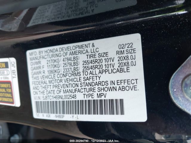 5J8TC1H69NL002548 Acura Rdx A-spec Package