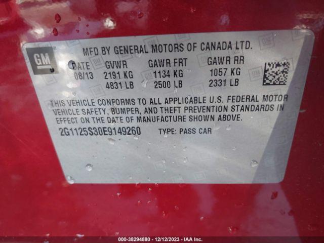 2G1125S30E9149260 Chevrolet Impala 2lt