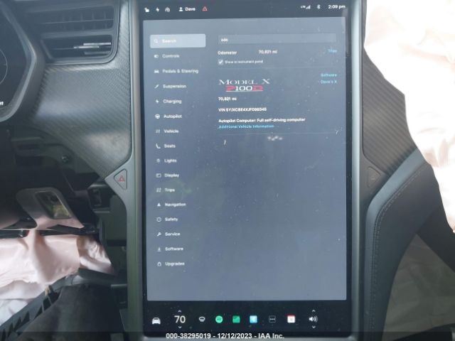 5YJXCBE4XJF099345 Tesla Model X 100d/75d/p100d