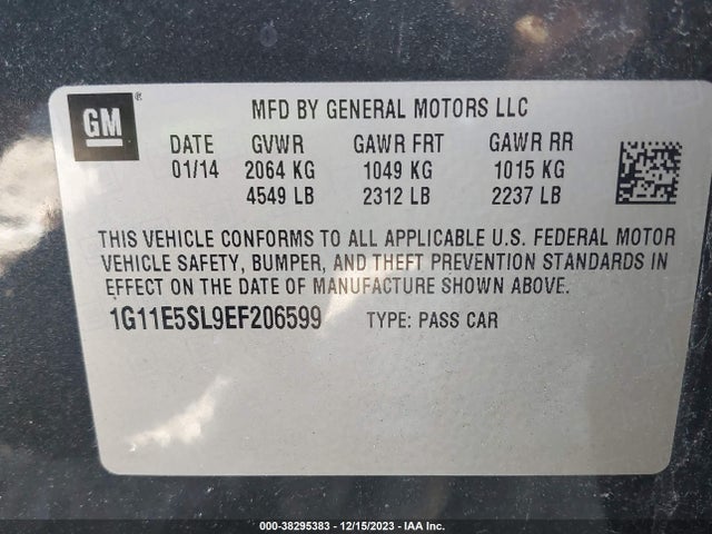 Chevrolet MALIBU 2LT 2014 1G11E5SL9EF206599 Image 9