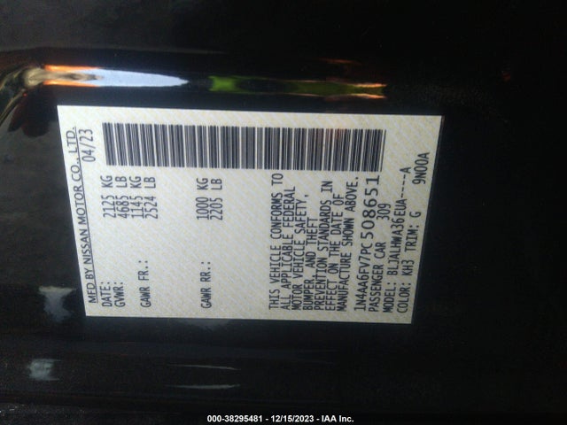 Nissan Maxima Platinum Xtronic Cvt 2023 1N4AA6FV7PC508651 Image 9