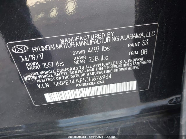 Hyundai SONATA SE 2018 5NPE24AF5JH626934 Image 9