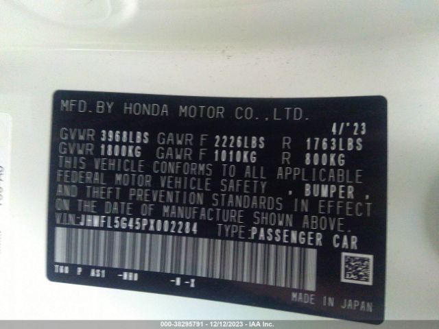 JHMFL5G45PX002284 Honda Civic Type R Touring