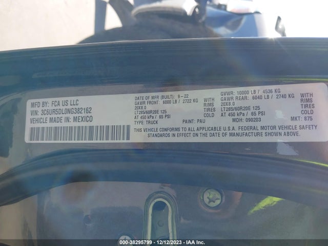 RAM 2500 Lone Star  4x4 64 Box 2022 3C6UR5DL0NG382162 Image 9