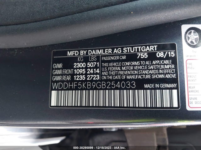 Mercedes-Benz E 350 2016 WDDHF5KB9GB254033 Image 9