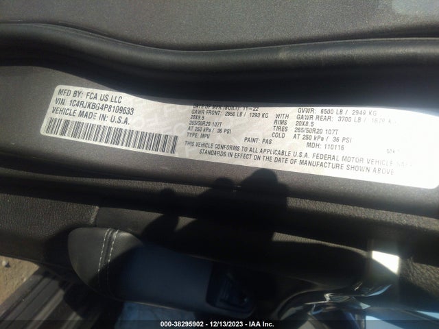 1C4RJKBG4P8109633 Jeep Grand Cherokee L Limited 4x4